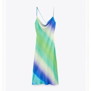 Zara Tie Dye Satin Dress